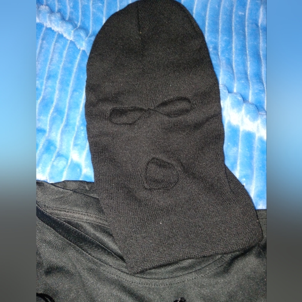 🖤 NWT Mens Burglar Robber Halloween Costume Size Small Funny Comedy Sign Party - Picture 2 of 7